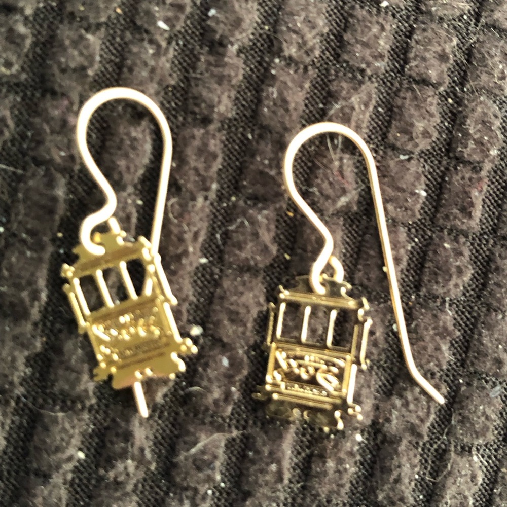 Vintage Gold Dipped SF Trolley Earrings- 722 $20 or $15 w/offer